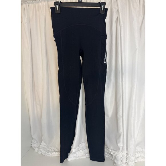 Fabletics Motion365 Womens Black High-Waisted Leggings With Side Zip Pockets Sma - Picture 2 of 5